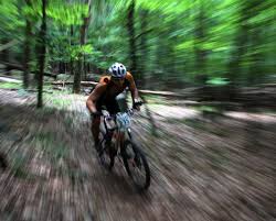 mountain bike racer at Valley Falls