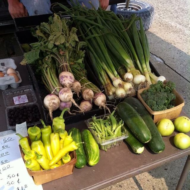 fresh produce at farmers market