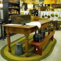 antique table and bench