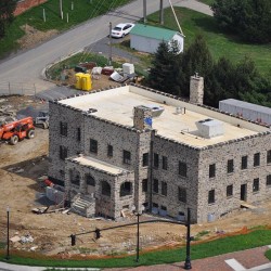 construction of a large stone building