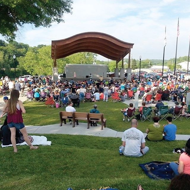 outdoor music stage at park