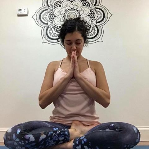 woman meditating
