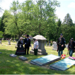 Francis and Julia Pierpont re-enactors at Woodlawn Cemetery