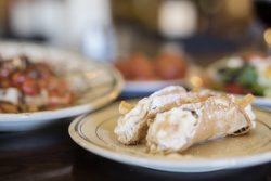 cannolis on a plate