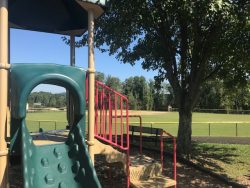 playground equipment and baseball field