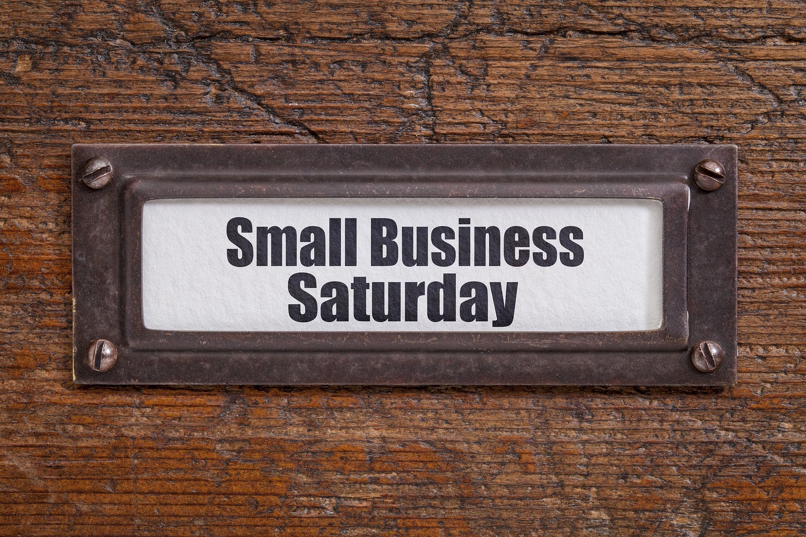sign reading Small Business Saturday