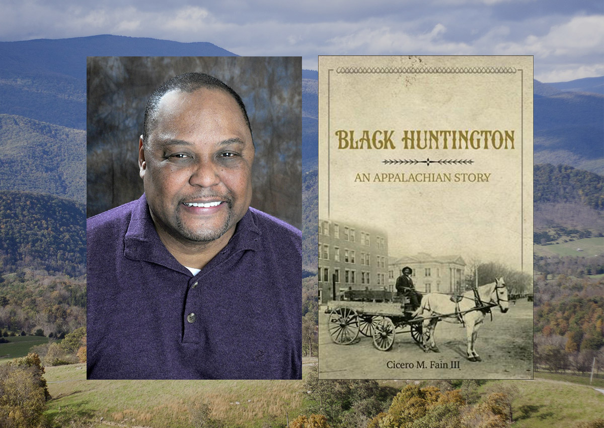 poster of an African American author with his book